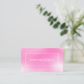 Moderne stijlvolle roze Paarse creatieve chique Sj Visitekaartje (Staand voorkant)