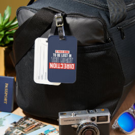 Moderne stijlvolle rugzak voor reizigers bagagelabel