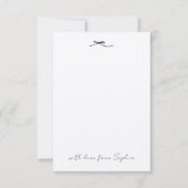 Moderne stijlvolle rustieke elegante zwarte boog p bedankkaart (Voorkant)