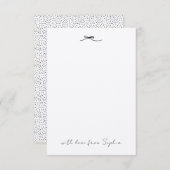 Moderne stijlvolle rustieke elegante zwarte boog p bedankkaart (Voorkant / Achterkant)