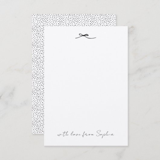 Moderne stijlvolle rustieke elegante zwarte boog p bedankkaart (Voorkant / Achterkant)