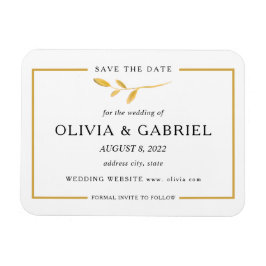 Moderne stijlvolle Save the Date. Elegant Wedding Magneet