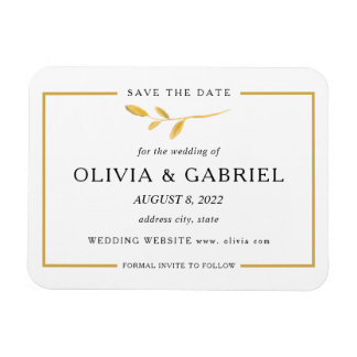 Moderne stijlvolle Save the Date. Elegant Wedding Magneet