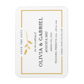 Moderne stijlvolle Save the Date. Elegant Wedding Magneet (Verticaal)