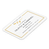 Moderne stijlvolle Save the Date. Elegant Wedding Magneet (Linkerzijde)