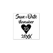 Moderne stijlvolle Save the Date Rubberstempel (Afrduk)