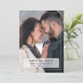 Moderne & Stijlvolle Save The Date Trouwfoto kaart (Staand voorkant)