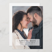 Moderne & Stijlvolle Save The Date Trouwfoto kaart (Voorkant / Achterkant)