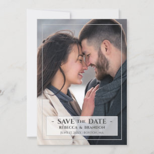 Moderne & Stijlvolle Save The Date Trouwfoto Kaart