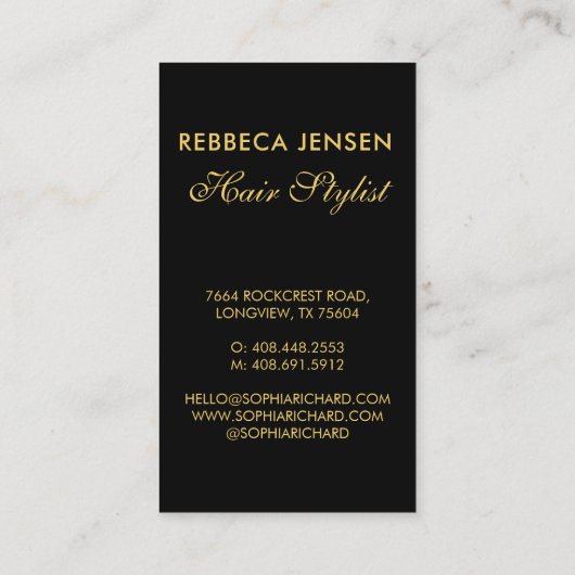 Moderne stijlvolle schoonheidsspecialiste make-up  visitekaartje (Achterkant)