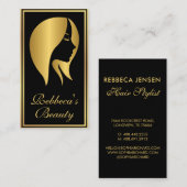 Moderne stijlvolle schoonheidsspecialiste make-up  visitekaartje (Voorkant / Achterkant)