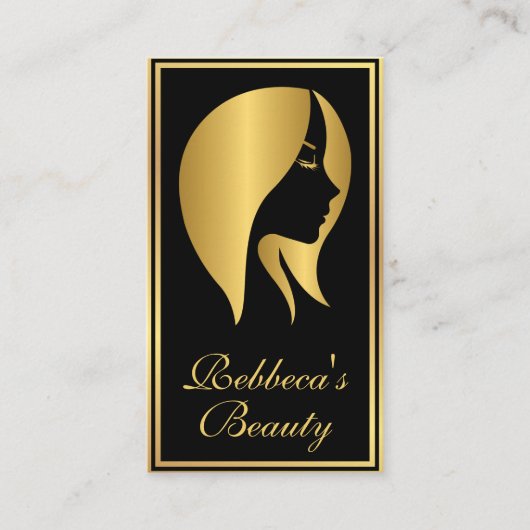 Moderne stijlvolle schoonheidsspecialiste make-up  visitekaartje (Voorkant)
