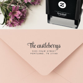 Moderne Stijlvolle Script Aangepast Retouradres Zelfinktende Stempel