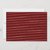 Moderne stijlvolle script drie foto maroon save the date (Achterkant)