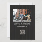 Moderne stijlvolle script twee foto save the date (Achterkant)