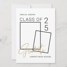 Moderne stijlvolle scriptklasse van 25 foto-Afstud Aankondiging