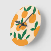 Moderne, stijlvolle Sinaasappels van citrusvruchte Ronde Klok (Hoek)