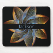 Moderne, stijlvolle Star Monogrammed Muismat (Voorkant)