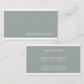 Moderne, stijlvolle, stijlvolle, groene, stijlvoll visitekaartje (Voorkant / Achterkant)