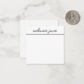 Moderne, stijlvolle, stijlvolle Kaart met whitepap Notitiekaartje (Voorkant / Achterkant in situ)