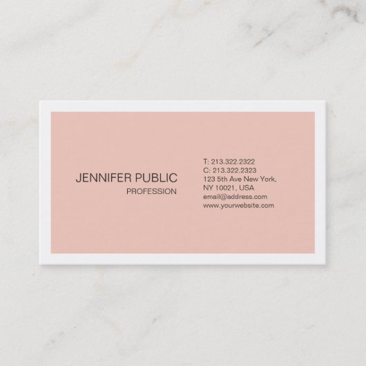 Moderne, stijlvolle, stijlvolle vormgeving met hog visitekaartje (Voorkant)