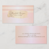 Moderne stijlvolle streep, goudpenseelstreek visitekaartje (Voorkant / Achterkant)