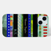 Moderne & Stijlvolle Strepen & Aangepaste Naam Case-Mate iPhone Case (Achterkant (horizontaal))