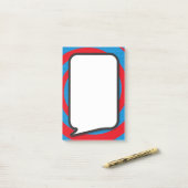 Moderne stijlvolle stripverhaal bubbel post-it® notes (Op bureau)