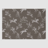 Moderne stijlvolle taupe witte paardrijtoile tissuepapier (Voorkant)