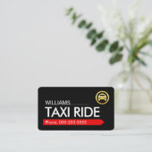 Moderne stijlvolle taxirit visitekaartje (Staand voorkant)