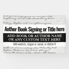 Moderne stijlvolle tekst voor schrijvers boek onde spandoek