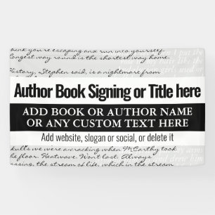 Moderne stijlvolle tekst voor schrijvers boek onde spandoek