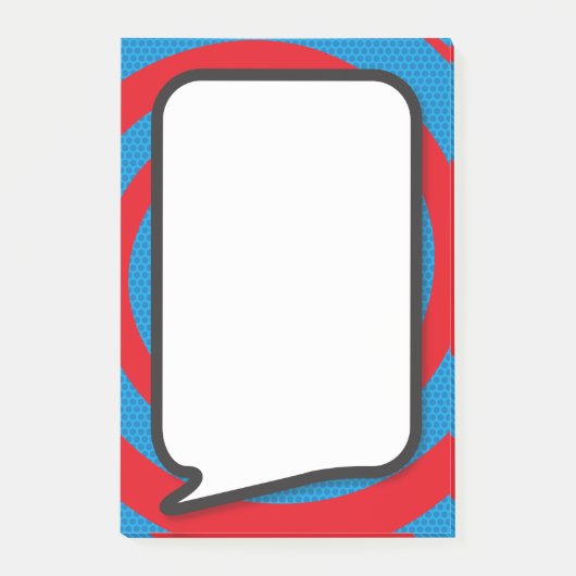 Moderne stijlvolle tekstballon in stripstijl post-it® notes (Voorkant)