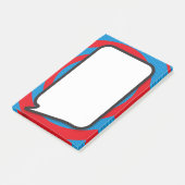 Moderne stijlvolle tekstballon voor stripboeken post-it® notes (Schuin)