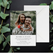 moderne, stijlvolle tekstfotoverlofpartij kaart