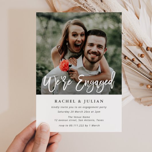 moderne, stijlvolle tekstfotoverlofpartij kaart