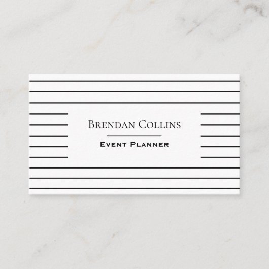 Moderne stijlvolle tinten zwart-wit visitekaartje (Voorkant)