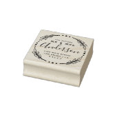 Moderne stijlvolle toekomst Mr & Mrs Retouradres Rubberstempel (Stempel)