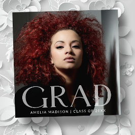 Moderne, stijlvolle, transparante tekstfoto Afstud Aankondiging