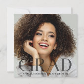 Moderne, stijlvolle, transparante tekstfoto Afstud Aankondiging (Voorkant)