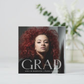 Moderne, stijlvolle, transparante tekstfoto Afstud Aankondiging (Staand voorkant)