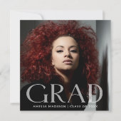 Moderne, stijlvolle, transparante tekstfoto Afstud Aankondiging (Voorkant)