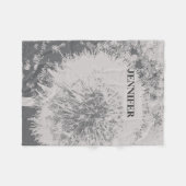 Moderne, stijlvolle trendy abstracte dandelion mon fleece deken (Voorkant (Horizontaal))