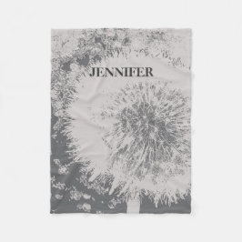 Moderne, stijlvolle trendy abstracte dandelion mon fleece deken