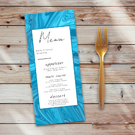 Moderne Stijlvolle Trendy Blauwe Golven Abstracte  Menu