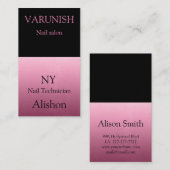 Moderne, stijlvolle trendy chic nagellak visitekaartje (Voorkant / Achterkant)