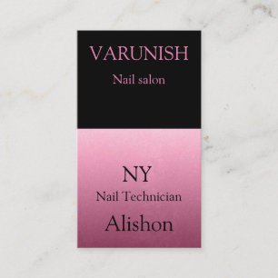Moderne, stijlvolle trendy chic nagellak visitekaartje