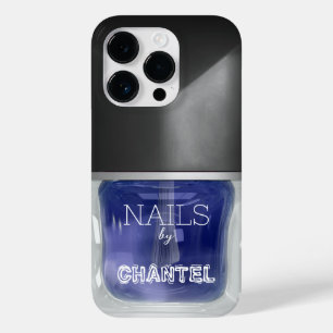 Moderne stijlvolle trendy marineblauwe nagellak Case-Mate iPhone 14 pro hoesje