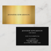 Moderne stijlvolle trendy minimalistische gouden p visitekaartje (Voorkant / Achterkant)