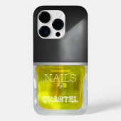 Moderne stijlvolle trendy neon gele nagellak Case-Mate iPhone case (Achterkant)